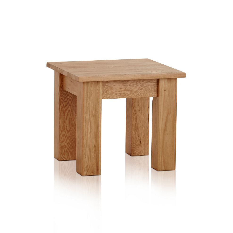 Solid Oak Chunky Block Side Table